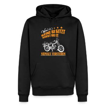 DDR Simme // Wenn du keine besitzt... - Männer Premium Bio Hoodie - Schwarz - Vorne - Nico (187cm)