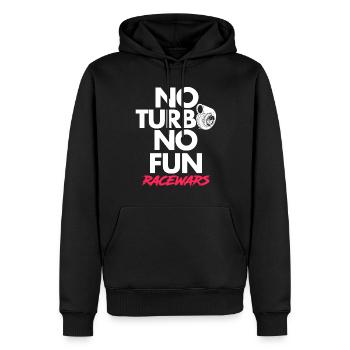 Turbo voiture de course - Sweat à capuche Premium bio Homme - noir - Devant - Nico (187cm)