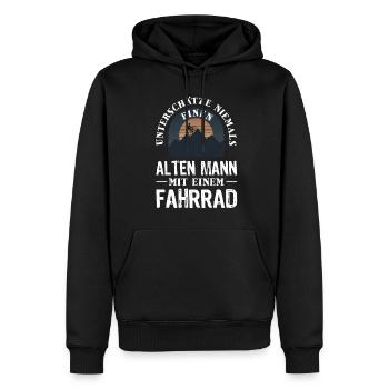 Radfahrer Fahrrad Mann - Männer Premium Bio Hoodie - Schwarz - Vorne - Nico (187cm)