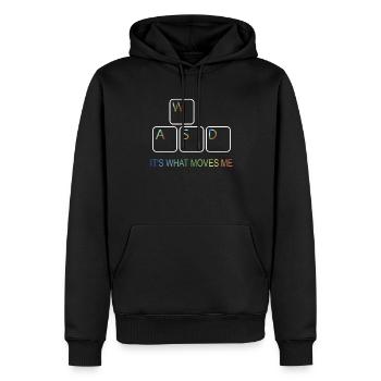 Jeu de jeu de jeu d’ordinateur - Sweat à capuche Premium bio Homme - noir - Devant - Nico (187cm)