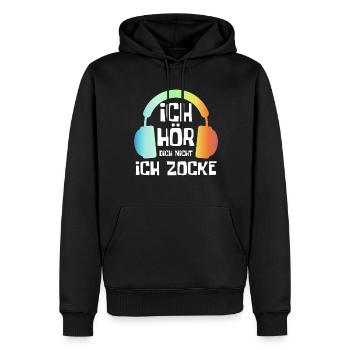 Gaming Zocken Zocker - Männer Premium Bio Hoodie - Schwarz - Vorne - Nico (187cm)