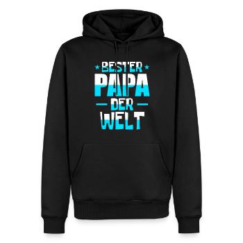 Meilleur papa du monde - Sweat à capuche Premium bio Homme - noir - Devant - Nico (187cm)