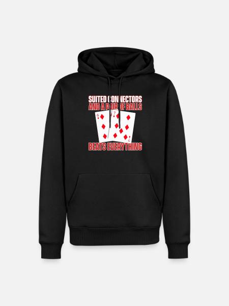 Poker Poker Player Texas Holdem - Men’s Premium Organic Hoodie - black