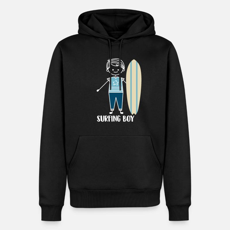 Surf Surfer Surfer - Sweat à capuche Premium bio Homme - noir