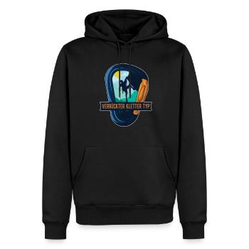Klettern Bergsport Kletterer - Männer Premium Bio Hoodie - Schwarz - Vorne - Nico (187cm)