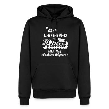 The Legend Has Retired 2022 Not My Problem Anymore - Men’s Premium Organic Hoodie - black - Front - Nico (187cm)