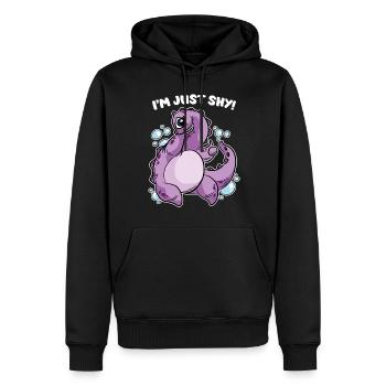 Ich bin nur schüchtern Das Monster von Loch Ness - Männer Premium Bio Hoodie - Schwarz - Vorne - Nico (187cm)