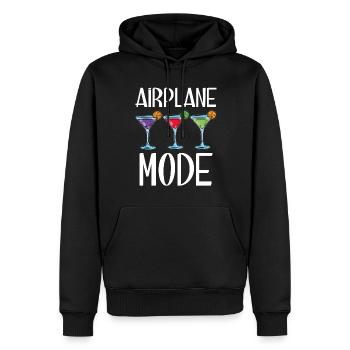 8 Airplane Mode copy - Männer Premium Bio Hoodie - Schwarz - Vorne - Nico (187cm)