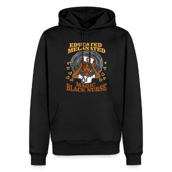 Gebildete melanierte magische schwarze - Männer Premium Bio Hoodie - Schwarz - Vorne - Nico (187cm)