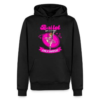 Ballet Girl Ballerina Danseuse - Sweat à capuche Premium bio Homme - noir - Devant - Nico (187cm)