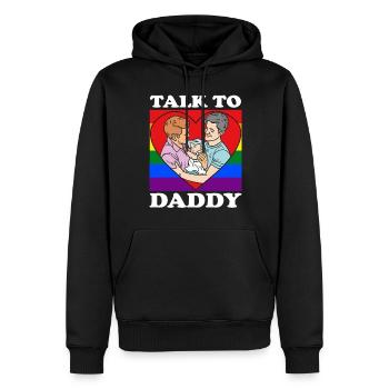 Parlez à papa Gay Baby Adoption Two - Sweat à capuche Premium bio Homme - noir - Devant - Nico (187cm)