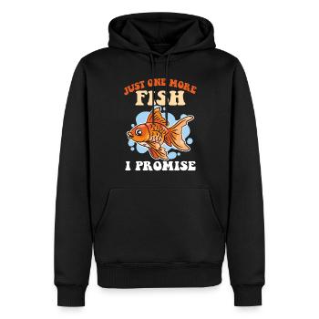 Nur noch ein Fisch Ich verspreche Aquarienbesitzer - Männer Premium Bio Hoodie - Schwarz - Vorne - Nico (187cm)