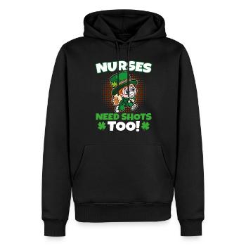 Krankenschwestern brauchen auch Schüsse St. - Männer Premium Bio Hoodie - Schwarz - Vorne - Nico (187cm)