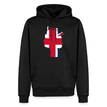 RIP Queen wir werden uns immer an dich erinnern - Männer Premium Bio Hoodie - Schwarz - Vorne - Nico (187cm)