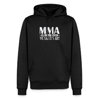 MMA certains appellent ça Violence We dis-le’s Art - Sweat à capuche Premium bio Homme - noir - Devant - Nico (187cm)