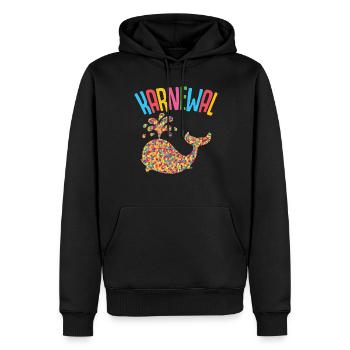 Karnewal Carnaval Costume Baleine Fasnacht - Sweat à capuche Premium bio Homme - noir - Devant - Nico (187cm)