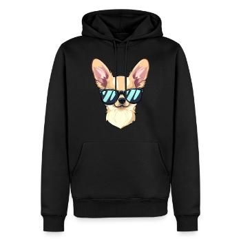 CHIHUAHUA Art - Sweat à capuche Premium bio Homme - noir - Devant - Nico (187cm)