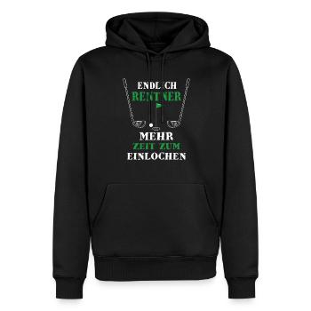 Rentner Golf Golfschläger - Männer Premium Bio Hoodie - Schwarz - Vorne - Nico (187cm)
