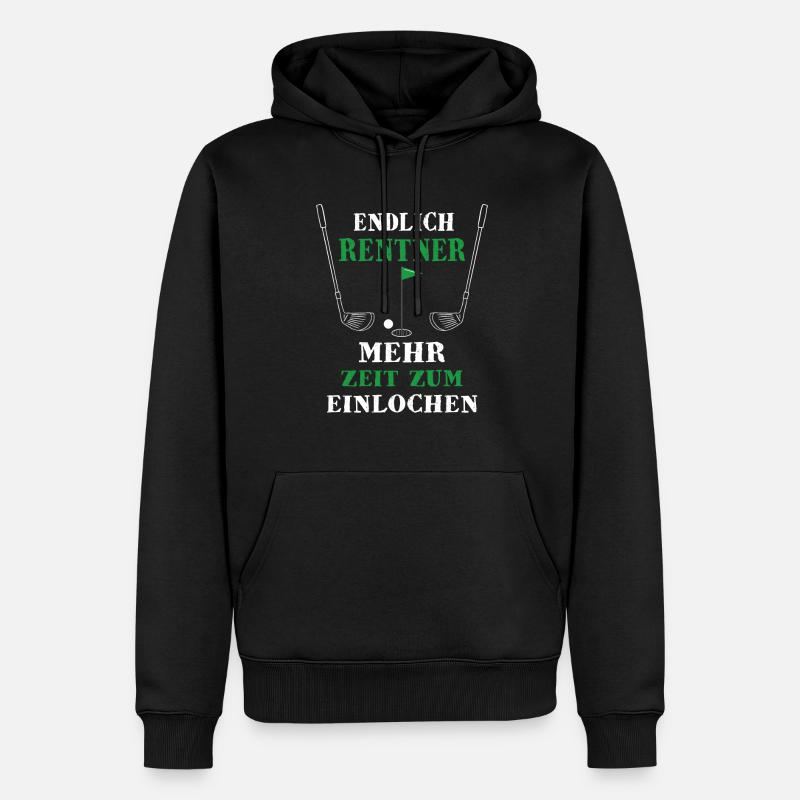 Rentner Golf Golfschläger - Männer Premium Bio Hoodie - Schwarz