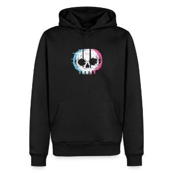 Schädel Gothic Styl - Männer Premium Bio Hoodie - Schwarz - Vorne - Nico (187cm)