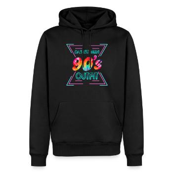 90er Outfit Musik Geschenk - Männer Premium Bio Hoodie - Schwarz - Vorne - Nico (187cm)