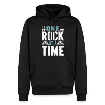 Rocksammler Geologie Lapidary Geologe Mineral - Männer Premium Bio Hoodie - Schwarz - Vorne - Nico (187cm)