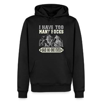 Collectionneur de roches Géologie Géologue lapidaire Minéral - Sweat à capuche Premium bio Homme - noir - Devant - Nico (187cm)