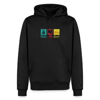 Peace Love Bread Bäcker - Männer Premium Bio Hoodie - Schwarz - Vorne - Nico (187cm)