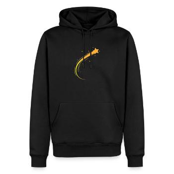 Shooting Star, Space, Asteroid - Men’s Premium Organic Hoodie - black - Front - Nico (187cm)