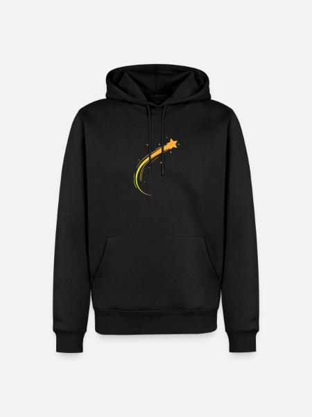 Shooting Star, Space, Asteroid - Men’s Premium Organic Hoodie - black
