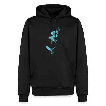 Plante, Orchidée, Fleur, Plante - Sweat à capuche Premium bio Homme - noir - Devant - Nico (187cm)