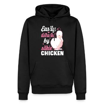 Silkie Huhn Lustige Farm Tierliebhaber - Männer Premium Bio Hoodie - Schwarz - Vorne - Nico (187cm)