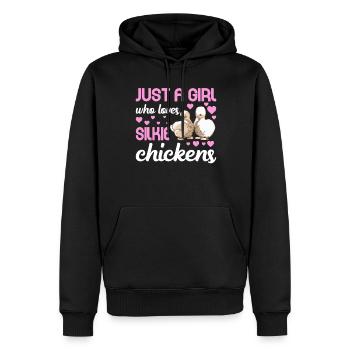 Silkie Huhn Lustige Farm Tierliebhaber - Männer Premium Bio Hoodie - Schwarz - Vorne - Nico (187cm)