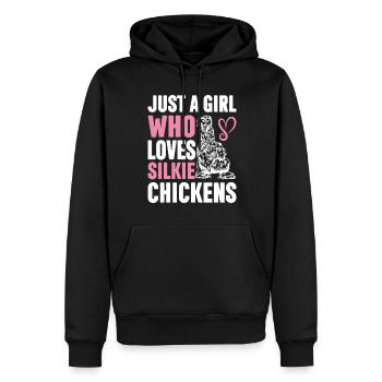 Silkie Huhn Lustige Farm Tierliebhaber - Männer Premium Bio Hoodie - Schwarz - Vorne - Nico (187cm)