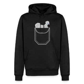 Silkie Huhn Lustige Farm Tierliebhaber - Männer Premium Bio Hoodie - Schwarz - Vorne - Nico (187cm)