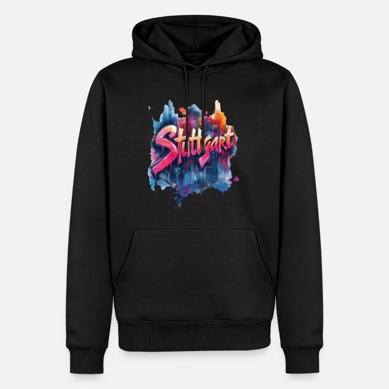Stuttgart - Männer Premium Bio Hoodie - Schwarz
