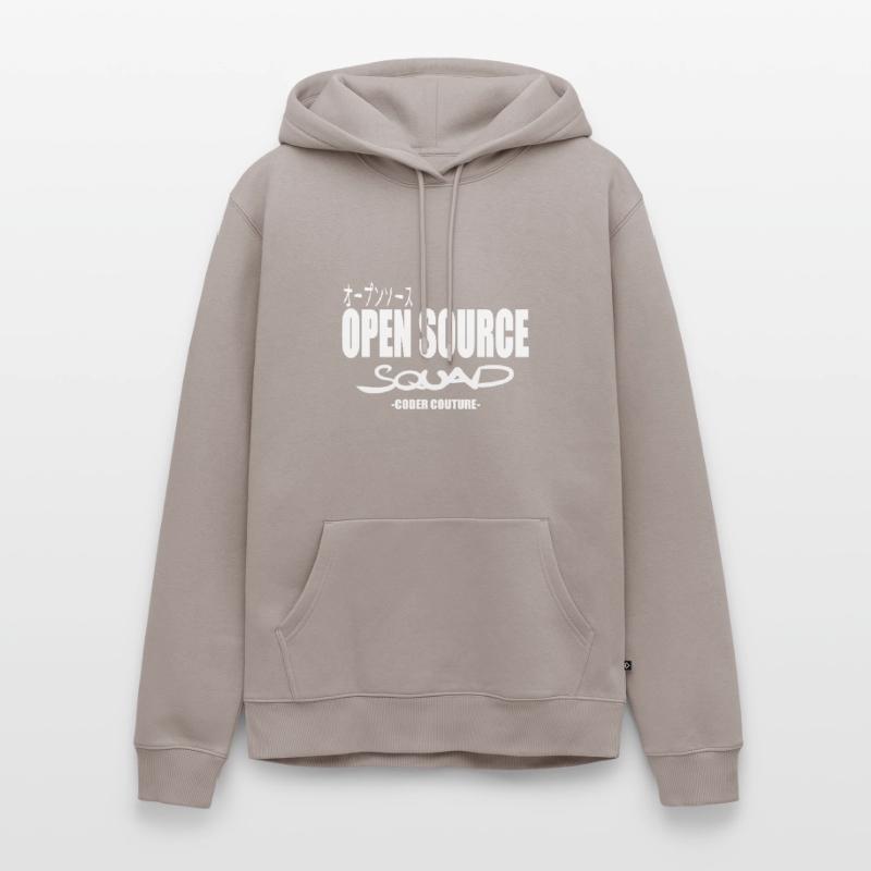 LUZILLION CODER COUTURE, OPEN SOURCE SUPPORTER Men’s Premium Organic Hoodie