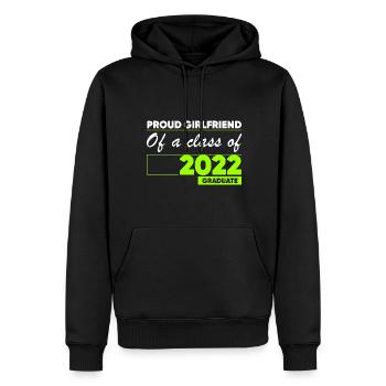 Proud Girlfriend of A Class of 2022 Graduate Gift - Men’s Premium Organic Hoodie - black - Front - Nico (187cm)