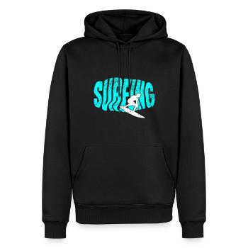 Wellenreiten Surfen Surfing Surfbrett Surfer Board - Männer Premium Bio Hoodie - Schwarz - Vorne - Nico (187cm)
