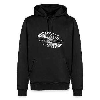 Formation de planète spirale Twisted Whirlpool - Sweat à capuche Premium bio Homme - noir - Devant - Nico (187cm)