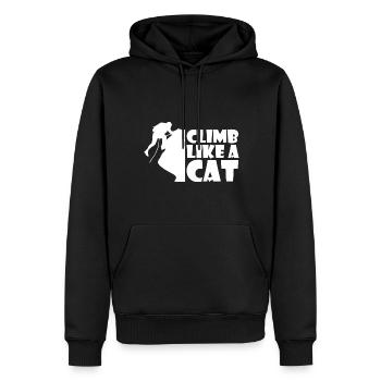 Klettern Bergsport Kletterer - Männer Premium Bio Hoodie - Schwarz - Vorne - Nico (187cm)