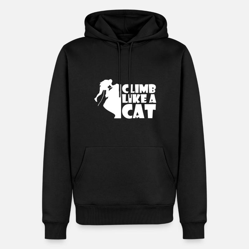 Klettern Bergsport Kletterer - Männer Premium Bio Hoodie - Schwarz