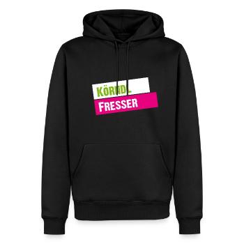 Körndl Fresser - Satire - Männer Premium Bio Hoodie - Schwarz - Vorne - Nico (187cm)