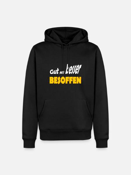 Gut Besoffen Alkohol - Männer Premium Bio Hoodie - Schwarz