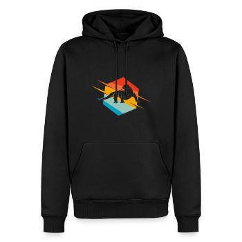 Komodowaran Komodo Liebhaber Geschenk - Männer Premium Bio Hoodie - Schwarz - Vorne - Nico (187cm)