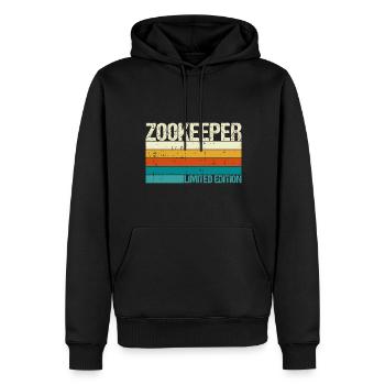 Zoowärter - Männer Premium Bio Hoodie - Schwarz - Vorne - Nico (187cm)