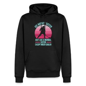 Hockey Eishockey Frauen Lustig Geschenk - Männer Premium Bio Hoodie - Schwarz - Vorne - Nico (187cm)