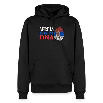 Serbien - Männer Premium Bio Hoodie - Schwarz - Vorne - Nico (187cm)