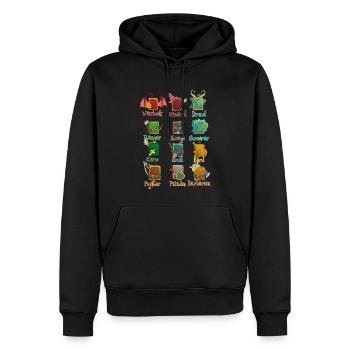 Rollenspiel RPG Roleplay Pen & Paper - Männer Premium Bio Hoodie - Schwarz - Vorne - Nico (187cm)