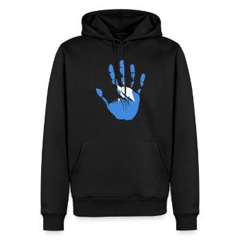 Somalie - Sweat à capuche Premium bio Homme - noir - Devant - Nico (187cm)